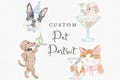 Custom Pet Portrait Martini Edition – Funny Pet Illustration, Cocktail Pet Drawing, Personalized Dog or Cat Art, Digital Download