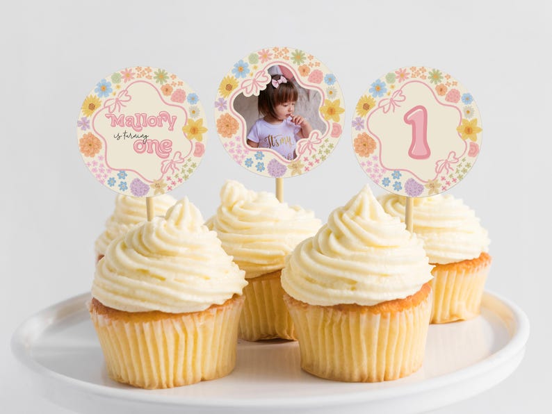 Invitación de cumpleaños floral editable con margaritas, invitación para el primer cumpleaños de nuestra pequeña flor silvestre, invitación de cumpleaños para preadolescentes, invitación de cumpleaños de niña con flores A4 imagen 12