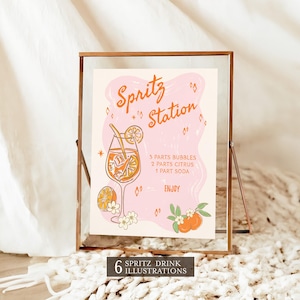 Citrus Spritz Bar Sign: Bridal Shower Station (Printable)