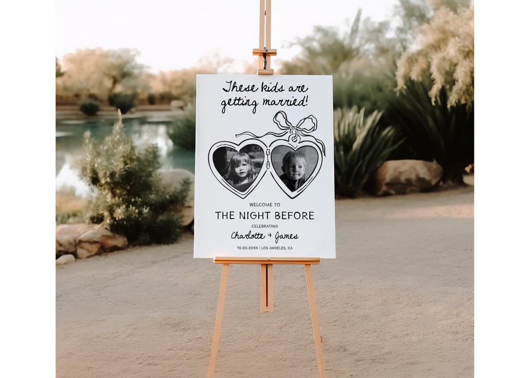 Getting Dinner Sign The Night Before Photo Welcome Sign Template, Rehearsal Dinner Sign ...