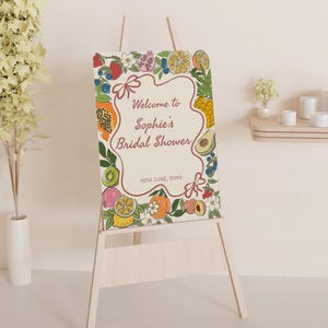 Fresh off the Market Bridal Shower Invitation Template, Editable Hand Drawn Farmer's Market Wedding Shower Invite, She's Off The Market B7 image 9