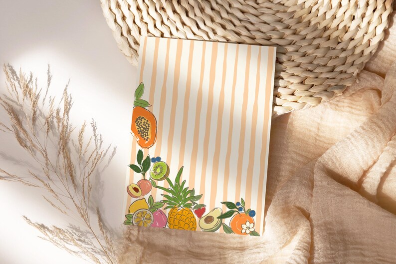 Fresh off the Market Bridal Shower Invitation Template, Editable Hand Drawn Farmer's Market Wedding Shower Invite, She's Off The Market image 8