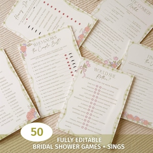 Fresh Off The Market Bridal Shower Games Bundle, Farmers Market Theme Games, Editable Printable Bridal Shower Activities Pack B3
