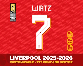 リバプールFC 2025–26 フォント – プレミアリーグ書体 | TTF + EPS +