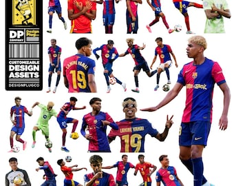 Lamine Yamal PNG Collection – Digital Yamal stickers, silhouettes, and high-quality football, fcb. Includes no-background PNGs.
