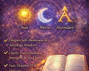 Personalisierte Geburtshorbuch Lesung | Sonne, Mond & Aszendent (PDF)