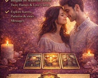 Love & Relationship Tarot Reading - Soulmate, Twin Flame, Karmic Insights (PDF Delivery)