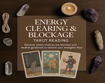 Chakra & Energy Blockage Tarot Reading – Intuitive PDF Scan (Same Hour)