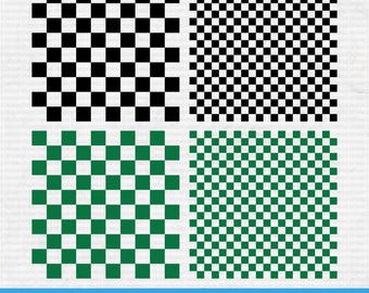 Checkers Patterns Black & Green Checkered Clipart, Chessboard Pattern, Board Game Design ...