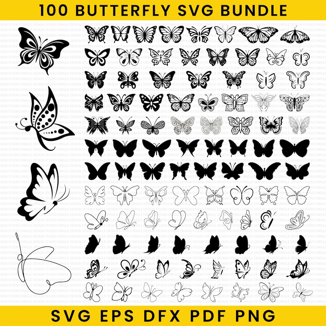 Butterfly SVG Bundle: Laser Cut Files for Cricut & Silhouette (digital ...