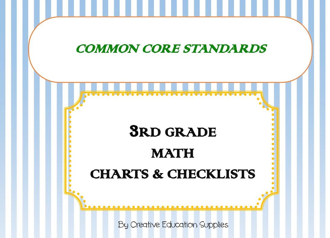 3rd Grade Common Core Math Charts and Checklists (plus 4 Freebies!) - Etsy