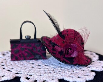 Miniature Handbag and Hat 1:6 scale