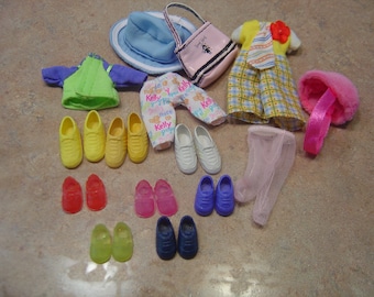 Vintage Play scale Dollhouse clothing and shoes