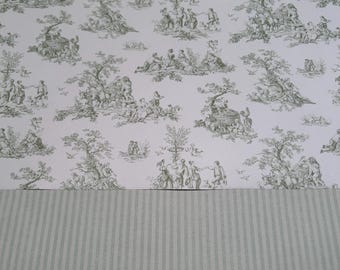 May include: A white background with a repeating pattern of green silhouettes of people and trees. The bottom half of the image is a green and white striped pattern.