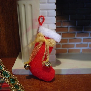 Dollhouse Miniature Christmas Stocking 1:12 scale