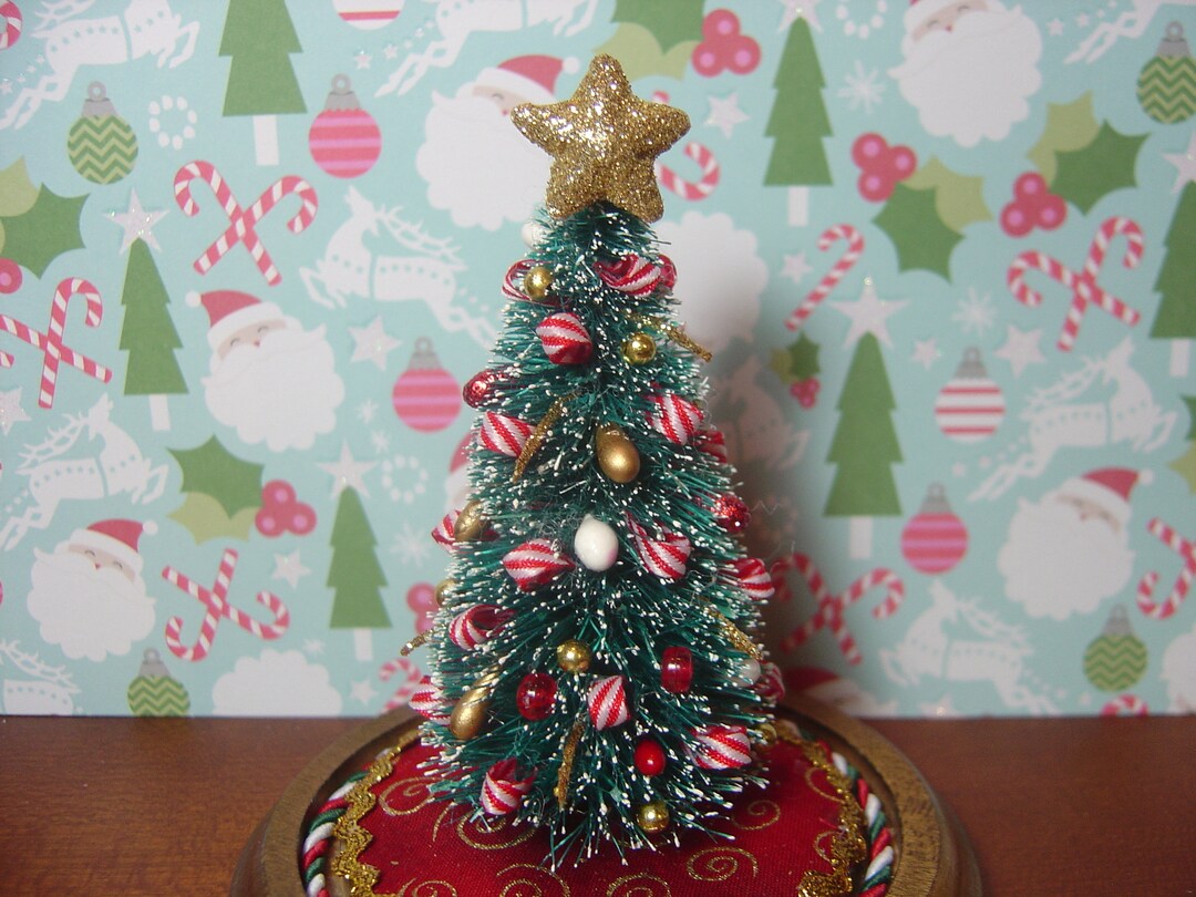Red and Gold Miniature Christmas Tree 4 Etsy