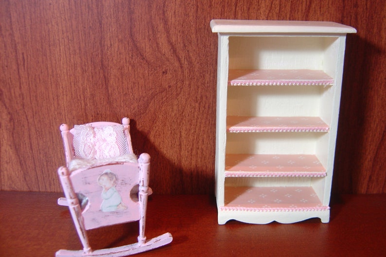 dollhouse bookcase etsy