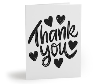 Cute Thank You Note Cards Greeting Cards , Thank You Card Set, Thank you card pack, Thank you Cards, Simple Thank You Cards