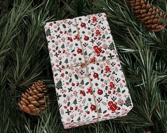 Christmas Wrapping Paper,Festive Holiday Gift Wrap, Xmas Present Packaging, Seasonal Wrapping Sheets, Gift Wrap Roll, Holiday Packaging
