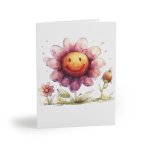 Biglietti d'auguri con fiori allegri, biglietti d'auguri con fiori allegri, biglietti d'auguri decorativi, biglietti con interno vuoto, biglietti d'auguri carini