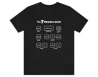 The Seven Deadly Keys - Sticky Comics Unisex T-Shirt
