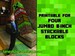 Jumbo 8-inch Pixel Mine-Style Blocks 4-PACK - Printable Block Faces for FOUR Different Stackable Blocks (Just Add Cardboard Boxes!) 