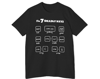 The Seven Deadly Keys - Sticky Comics Unisex T-Shirt