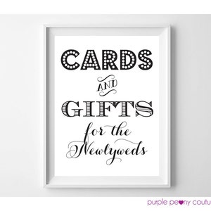 Printable Wedding Card and Gifts Table Cards Sign INSTANT DOWNLOAD 8x10 DIY pdf image 3