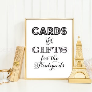 Tarjeta de boda imprimible y tarjetas de mesa de regalos signo DESCARGA INSTANTE 8x10 DIY pdf imagen 1
