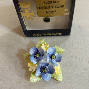 English Bone China Floral Brooch