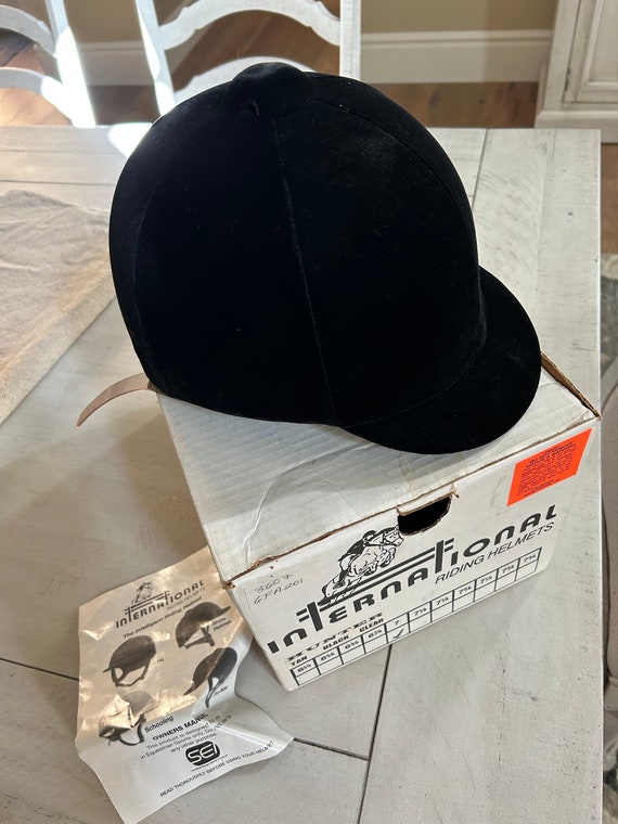 vintage velvet riding helmet Gem