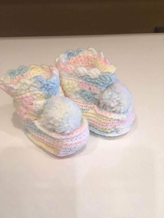 Hand Knit Baby Booties. - image 1