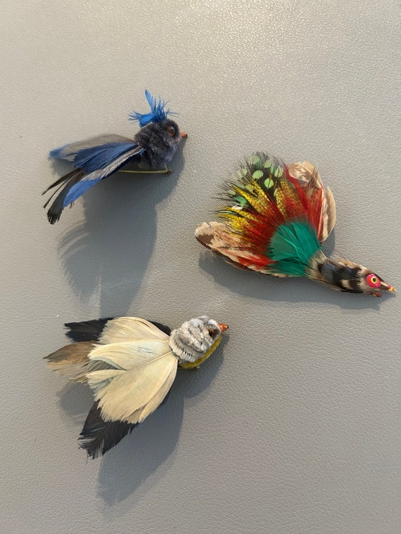 Vintage Feather Bird Brooches