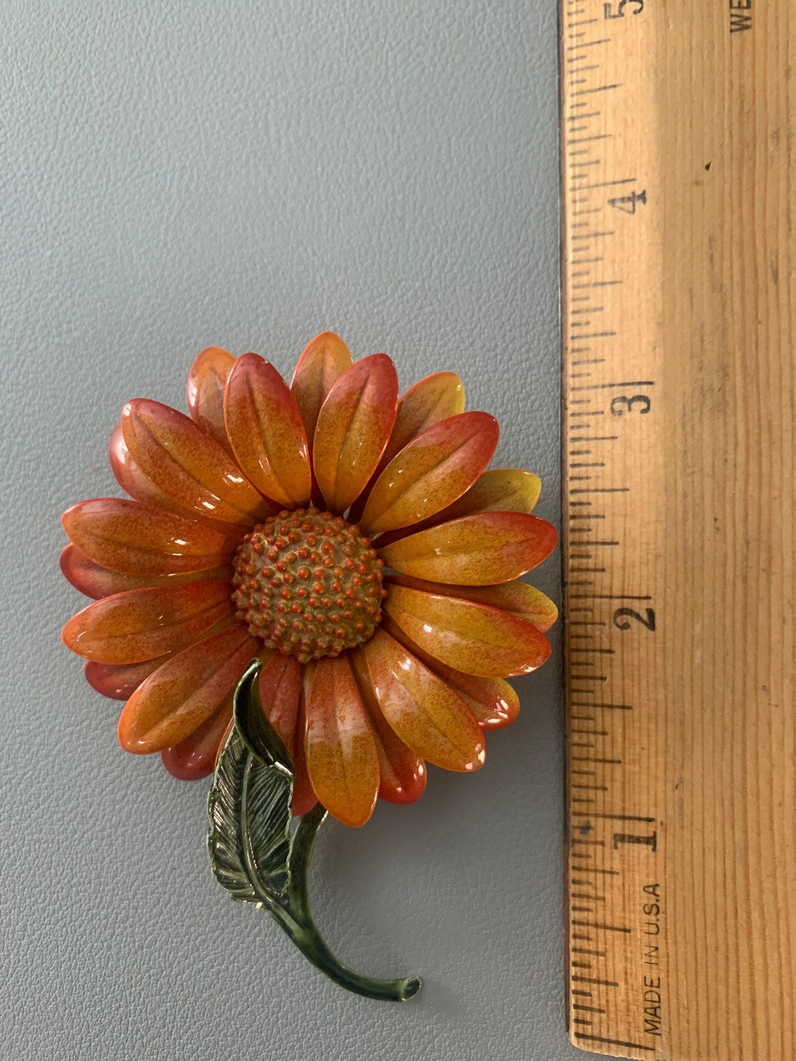 Vintage Sunflower Brooch Etsy