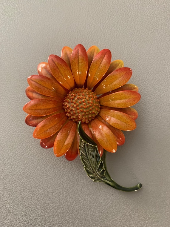 vintage sunflower brooch Gem
