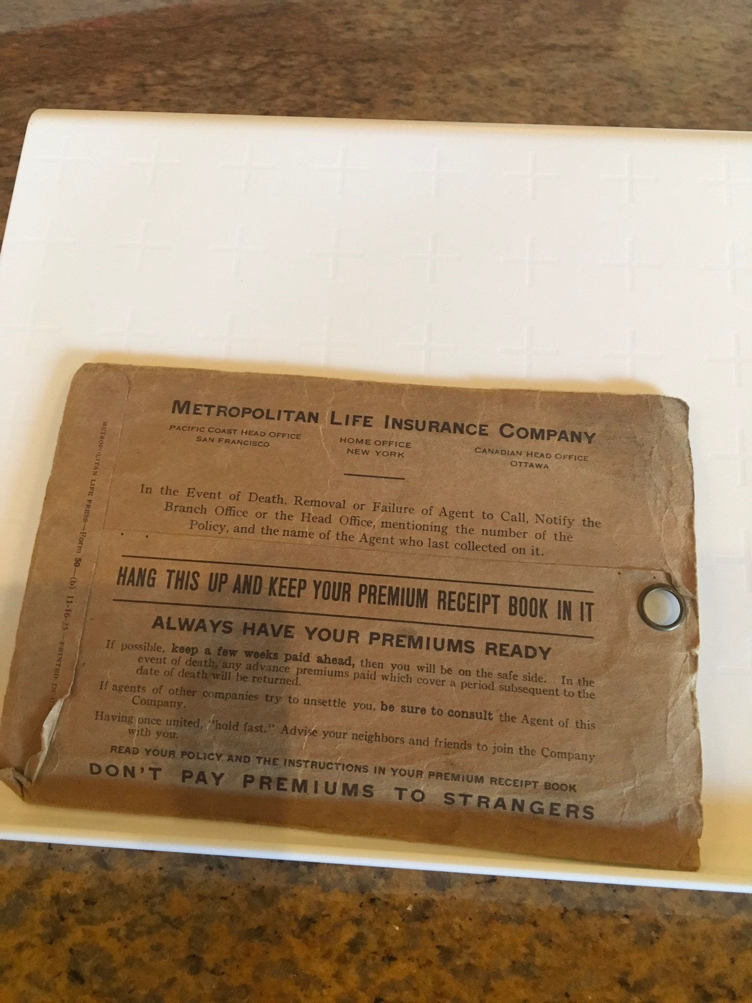 Vintage Metrapolitan Life Insurance Memorabilia Etsy