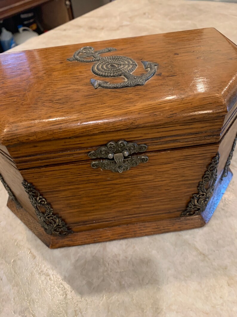 Antique Wooden Sailors Chest Etsy