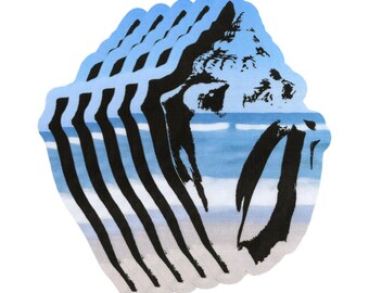 5er-Pack: Kämpfende Muschel - 4-inch Sticker