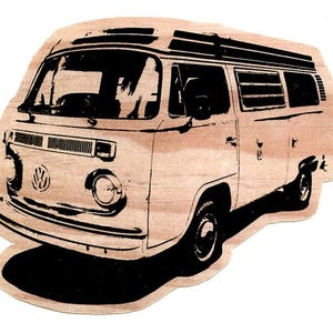 5-pack: 1973 Volkswagen Type 2 Bus Westfalia - 4-inch Sticker