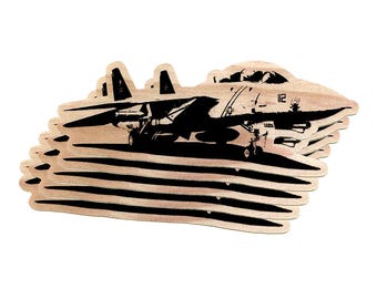 5er-Pack: Kalter Krieg Era Naval Kampfjet - 10-cm-Aufkleber