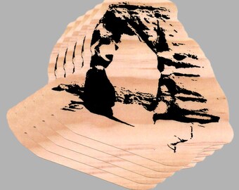 5er-Pack: Delicate Arch (Arches-Nationalpark) - 4-Zoll-Aufkleber