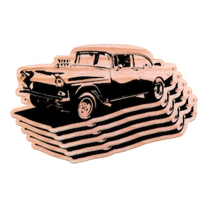 5-pack: 1955 Chevrolet Bel Air Gasser - 10 cm klistermärke