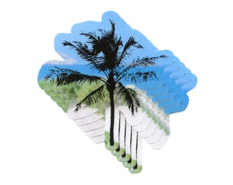 5er-Pack: Kokospalme - 3-Zoll-Aufkleber