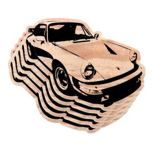 5枚パック：1983年式ポルシェ911 SC - 4インチステッカー