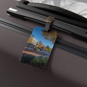 Marietta Square Luggage Tag, Personalized Travel Accessory, Unique Suitcase Identifier, Perfect Gift for Travelers, Vacation Essentials