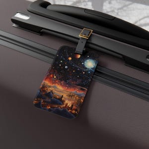 Cosmic Constellations Luggage Tag, Travel Accessory, Unique Gift for Travelers, Space-Themed Tag, Astronaut Decor, Travel Essential
