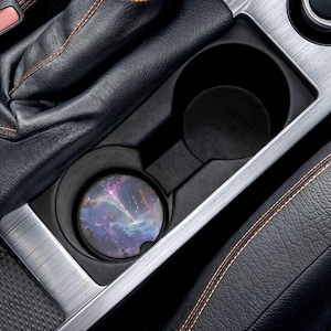 Außerirdische Verzauberung Auto Untersetzer | Kosmisches Raumdesign | Einzigartiges Autozubehör | Auto Dekor | Geschenke für Weltraum-Liebhaber | Untersetzer für Autos