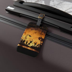 Shadow Puppet Theater Luggage Tag, Adventure Travel Accessories, World Traveler Gift, Personalize Your Suitcase, Wanderlust Decor