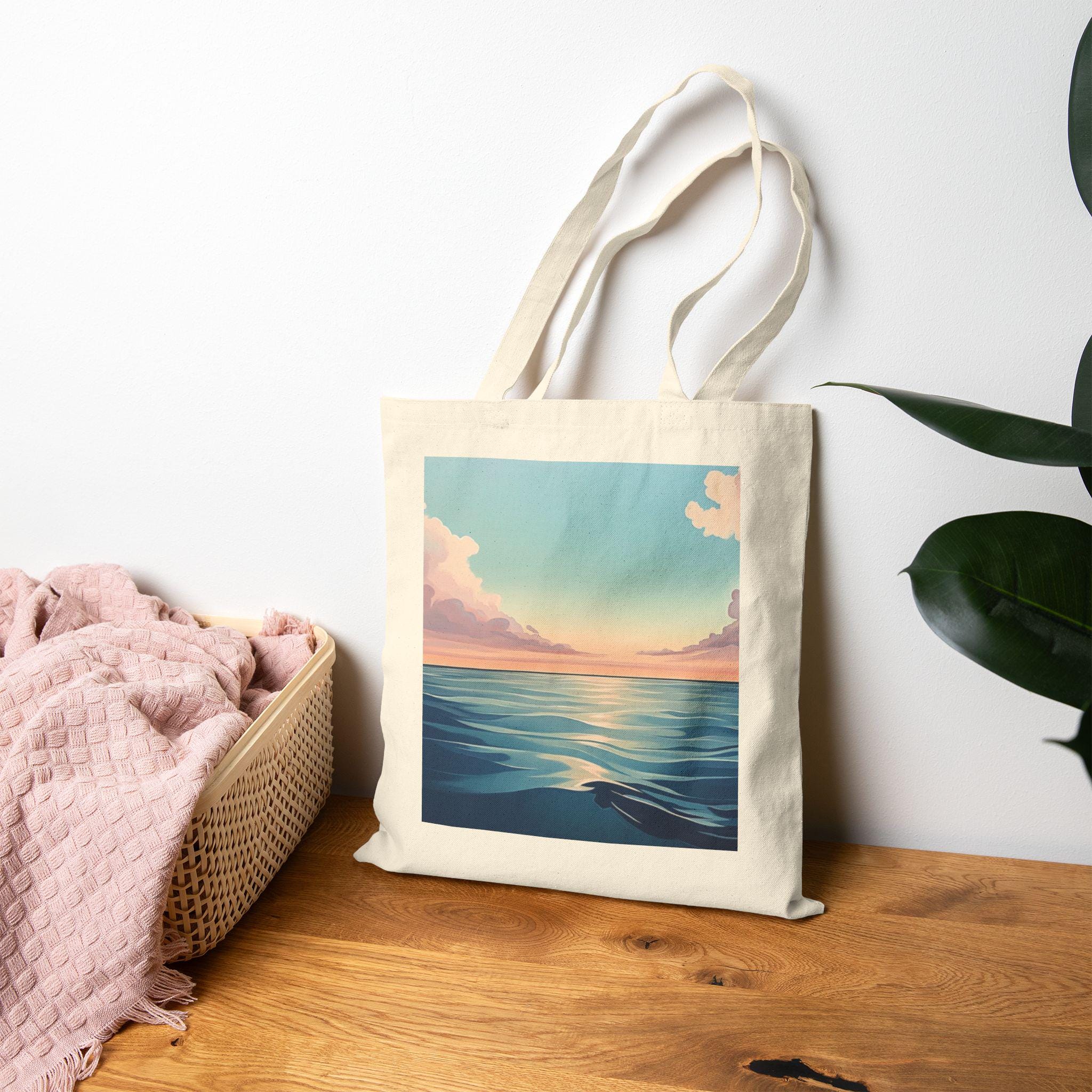 Ocean Calm Tote Bag | Eco-friendly Beach Bag, Summer Tote