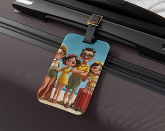 Family Vacations Luggage Tag, Personalized Travel Tags, Unique Gift for Travelers, Summer Travel Accessories, Adventure Essential